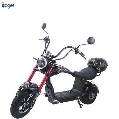 China Unisex Cheap Price 1000W Two Wheels C2 Tire Haley Adult Electric Scooter Citycoco One Wholesale for sale