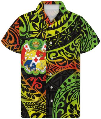 China Samoa Polynesian Guam Tonga Pohnpei Chuuk Professional Custom Anti-Pilling Men's Shirts for sale