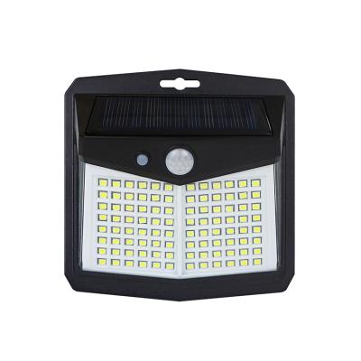 China Garden Wall Light Motion Sensor 128 LED Street Lights Solar Powered Outdoor Led Garden Lamp for sale