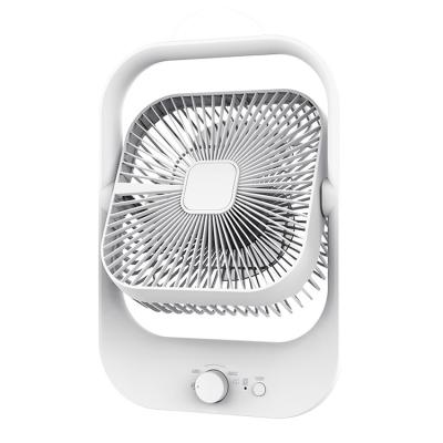 China AC/DC Recharge Powered Great Appearance Adjustable Angle Fast Cooling Rechargeable Fan With Bright LED Light for sale