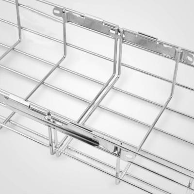 China Bridge OEM Customized Stainless Steel Cable Wire Mesh Basket Cable Tray Trunking Frame Cable Support System for sale