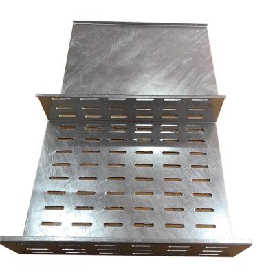 China Bailide Perforated Steel Cable Tray Inside Riser 200*100*2.0 Perforated HDG Metal Steel Cable Tray for sale