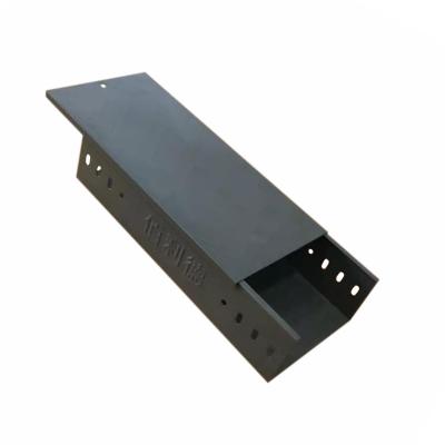 China Manufacturer Powder Coated Cable Tray Solid Trunking Cable Steel Tray for sale