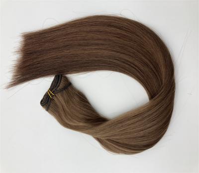 China Brave Man Touching 100% Human Russian Hair Cuticle Aligned Remy Virgin Flat Weft Double Drawn Hair Extensions 613 for sale