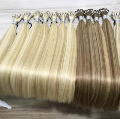 China Wholesale Human Hair Handtied Russian Remy Handtied Weft Weft Weft Wave Extensions Silky Straight Thick Double Ends Human Hair for sale