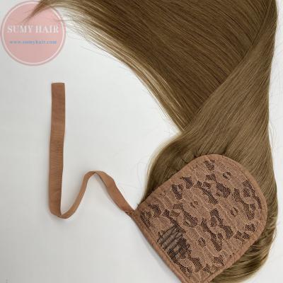 China Best Straight Straight Remy Human Hair Ponytails Drawstring Ponytail Hair Extension Customized for sale