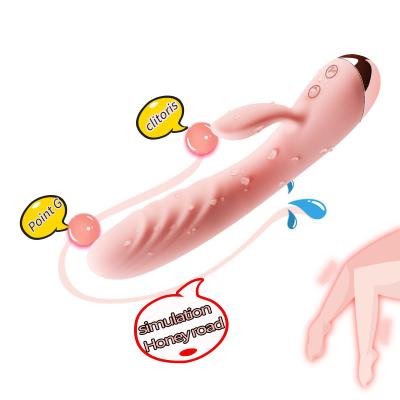 China Impact Mode Rabbit Flirt Vibrator With Heating Function Female Sex Toys Console Alone Women Vibrating Stick Stimulating Your G-spot for sale