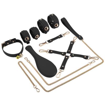 China Real Sex Fun BDSM Sex Restraint Body Harness Bondage Kit Real Leather Front Chest Harness for Female Sex Fun Game Toys SM Role Play Sexy for sale