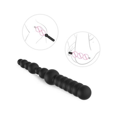 China Medical Grade Anal Plug Silicone Along Anal Beads Hand Silicone Beads Butt Plug for sale