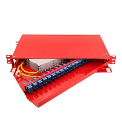 China Outdoor Waterproof FTTH Patch Panel SC/LC/FC Fiber Optic Network/Telecom FTTH 32 Port Terminal Box for sale