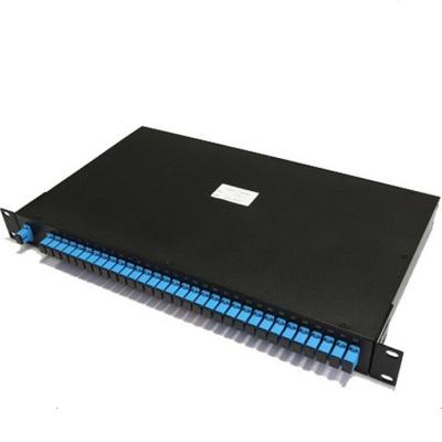 China Network FTTX Low Insertion Loss Rack Mount Type Fiber PLC Optic Splitter for sale