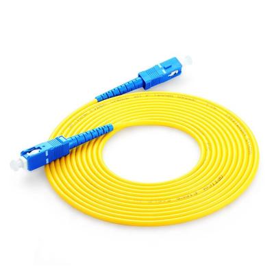 China 3M Fiber Optic Cable SC/APC Simplex SM G652D 2.0mm Singlemode Patch Cord SC/APC-SC/APC-SM-2.0mm-3M for sale