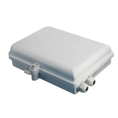 China FTTH FTTB FTTX Network 8 Core Ftth Plastic White Fiber Optic Distribution Box For Drop Cable 8 Port for sale