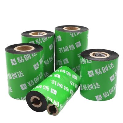 China COMPATIBLE All Resin Ribbon 110*300 Self Adhesive PET Barcode Printer Consumables Mute Silver Tape for sale