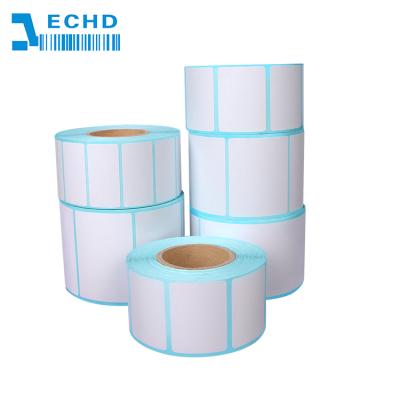 China Plain Heat Sensitive Wholesale Thermal Adhesive Paper Sticker Blank Thermal Label Rolls for sale