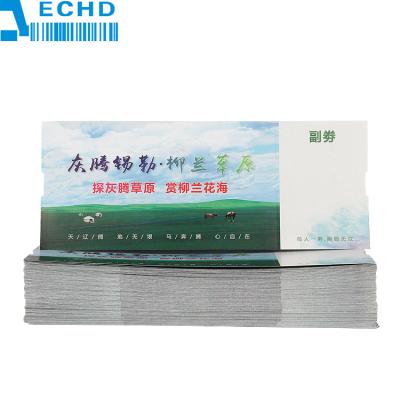 China Waterproof Professional Custom Paper Scenic Spot Printing Color Paper Ticket Anti-Counterfeit Label for sale