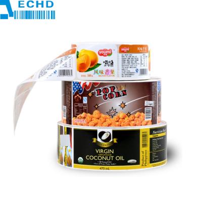 China Waterproof Custom Professional Adhesive Transparent Food Label Printing Sticker For Packaging for sale