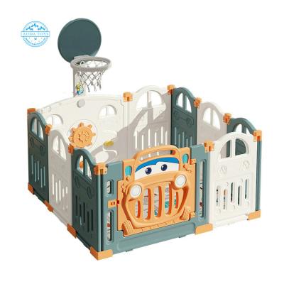 China 2021 New Arrival Easy Assembly A03016B 8+2 Pieces Baby Indoor Playground Luxury Guardrail Playpen for sale