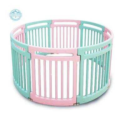 China Easy Assembly A03015A Indoor Playground Kids Play Fence Colorful Round Baby Safety Playpen For Sale for sale