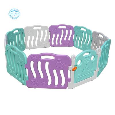 China A03001 Wholesale Options Plastic Large Baby PE Fence Indoor Kids Playpens 6-14 Pieces Custom Baby Play Yard Safety for sale