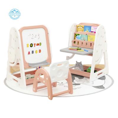 China A06505A Modern Modern Single Kindergarten 5 in 1 Multifunctional Drawing Board Study Furniture for Kids for sale