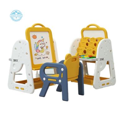 China Audatoys A06506B Modern Kids Double Sides Multifunctional Home Children Study Furniture With Drawing Board for sale