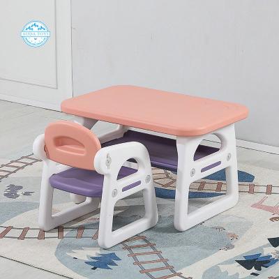 China Modern Cheap Sale A06127 Children Kids Plastic Study Table And Chair for sale