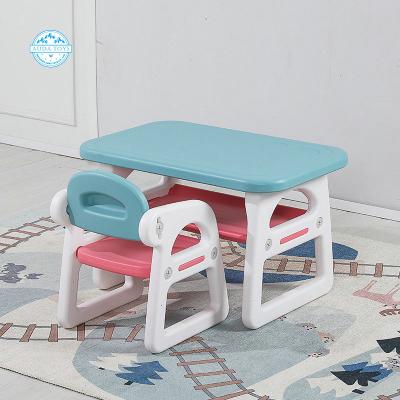 China A06127A Topsales Modern Plastic Cheap Home Desk Table Kids Study Tables And Chairs Set For Children for sale