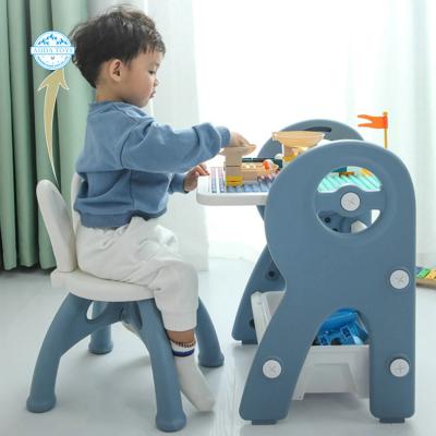 China Children Study Play Table A06305 Building Block Table With Chair Kids LEGO Play Table With 90 Pcs Blocks for sale