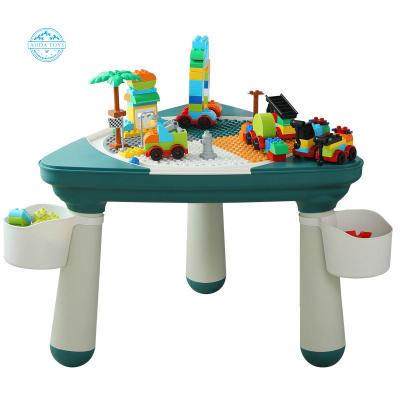 China A06116 Lego Table Building Block Bricks Modern Furniture Kids Plastic Play Rectangle With Storage for sale