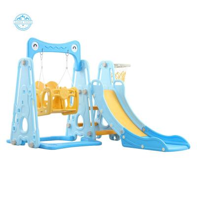 China Plaground A01214 New Arrival Toddler Indoor And Outdoor 3 In 1 Combo Plastic Playground Swing And Slide For Kids for sale