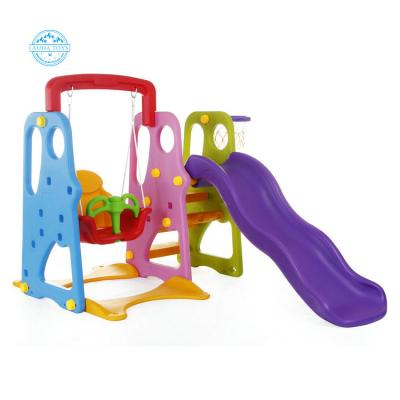 China Plaground A01212 HDPE Material Kids Playground Set Kids Playground Combination Toddler Slide and Indoor and Outdoor Swing Set for sale