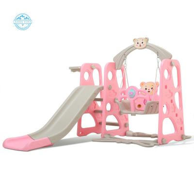 China Plaground One-stop Service for Indoor Plastic Multifunctional Various Color Children Indoor Kindergarten Plastic Slide with Swing for sale