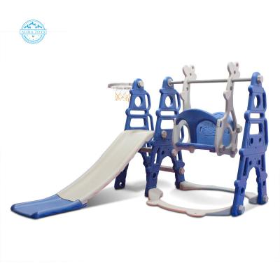 China A01204 Modern Hot Sale Custom Plastic Kids Slides With Swing For Garden for sale