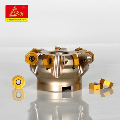 China Shoulder Mill CRM Craftsman 45 Degree XN06 XN08 Carbide Face Milling Insert Cutter Body Assembly for sale