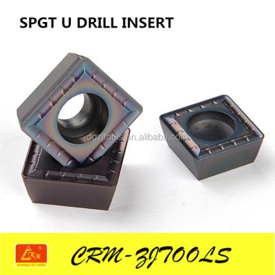 China Stainless steel crm cp2430 u crm cp2430 zjtools SPMT SPGT tungsten carbide drilling insert for sale