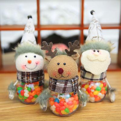 China Bamboo Candy Basket Sinyoo Christmas Decoration Supplies Plastic Transparent Santa Candy Jar Candy Box Kids Candy Jar for sale