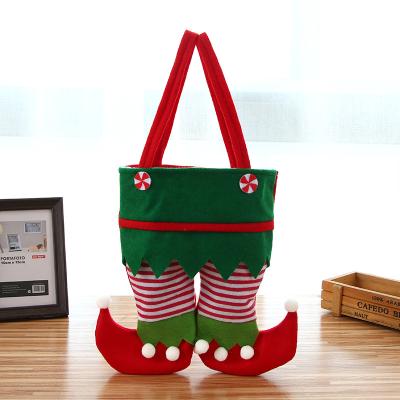 China Knitted fabric linen sponge; or Customized Sinyoo Christmas Elf Boots Candy Cookie Bag Package For Kids Christmas Gift Bag Present Bags for sale