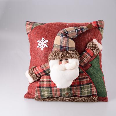 China New Ployester Sinyoo Christmas Pillow Santa Claus Snowman 3d Decoration Elk Doll Sofa Cushion With Pillow Core for sale