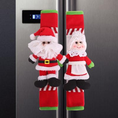 China Christmas Refrigerator Door Handle Covers Set Sinyoo Christmas Refrigerator Door Handle Covers Refrigerator Microwave Dishwasher Handle Decorations 2pcs Set for sale