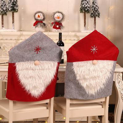 China New Christmas Chair Deco Sinyoo Christmas Decoration Chair Cover Christmas Sets Dinner Table Hat Chair Back Cover for sale