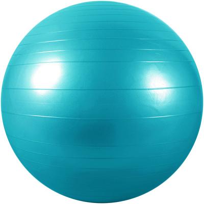 China Durable Wholesale Custom Logo 55cm Size PVC Anti-burst Gym Fitness Birthing Exercise Soft Yoga Ball With Foot Pump for sale