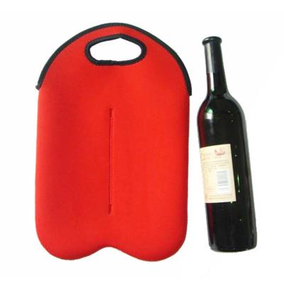 China Eco Friendly Waterproof Maker Portable 2 Packs Insulated Customized Printing Neoprene Wine Bottle Sleeve for sale