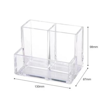 China High Quality Acrylic Office School Stationery Pen Holder Name Card Display Holder Brush Holder for Table Top for sale