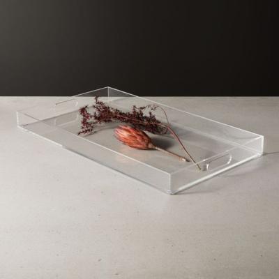 China Eco - Friendly Custom Clear Food Display Serving Tray Snack Table Tray For Display for sale