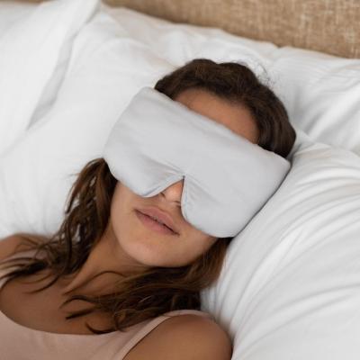 China Reusable Anti-Wrinkle Sublimation Travel Eye Mask For Sleep Blindfold Eye Patch With Elastic Strap Blindfold Under Pillow Satin Silk Eye Mask for sale