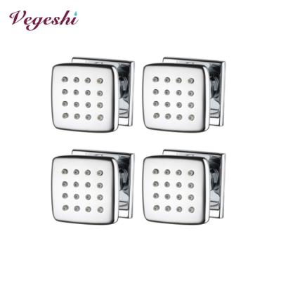 China Needle Free Vegeshi 2 Inch Square Shower Head For Wall Mounted Rainfall Bathroom Shower Brass Set for sale