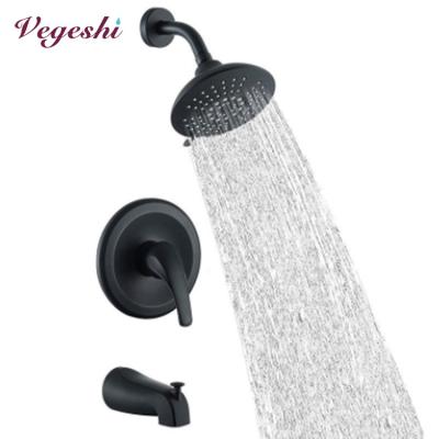 China High Quality American Standard 2023 CUPC Wall Mounted Brass Showerhead Without Slide Bar Shower Faucet Set Bathroom Accessories for sale