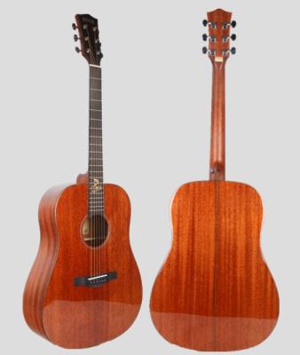 China Hot Selling High Quality 41 Inch Acoustic Guitar Wholesale Peach Solid Mahogany Veneer for sale