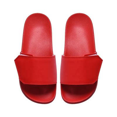 China High Quality Cheap Fashion Trend Logo PVC Flip Flops Customized Lovely Slippers With Hook And Loop Fasteners Slides Sandals for sale